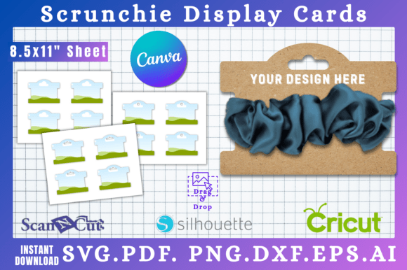Scrunchie Display Card SVG Template 06