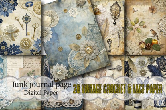 Vintage Crochet & Lace Paper Pack