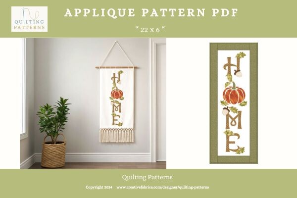 Autumn Pattern PDF HOME - 22 X 6 Inches