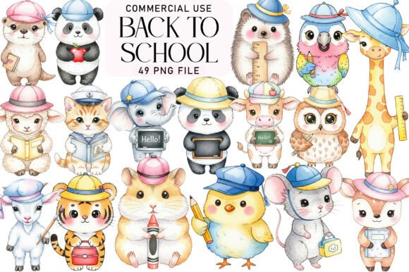 Back to School Clipart PNG Graphic by Daily.Designs · Creative Fabrica