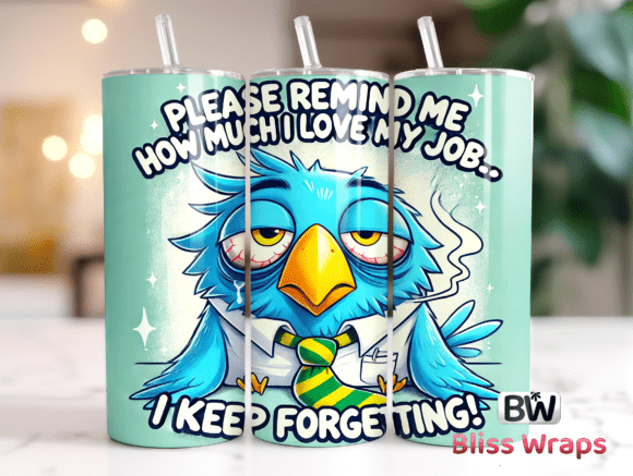 Bird Tumbler Wrap Sublimation