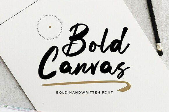 Bold Canvas thick script wedding font