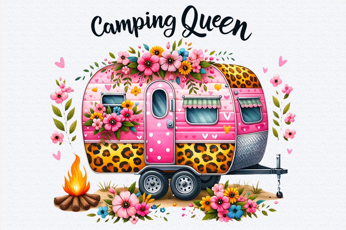 Camping Queen Sublimation Sister Png
