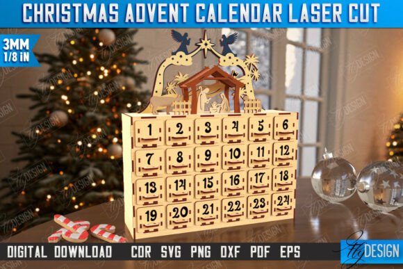 Christmas Advent Calendar Laser Cut Cnc Laser Cutting