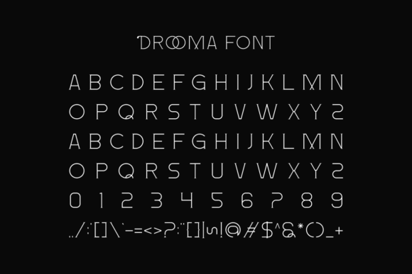 Drooma Font PNG with transparent background - Preview 4