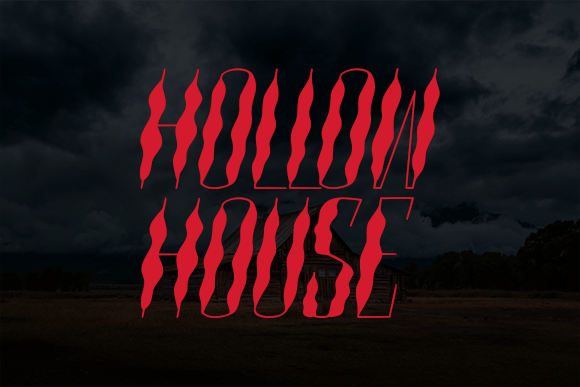 Hollowwhisper Regular Font PNG with transparent background - Preview 3