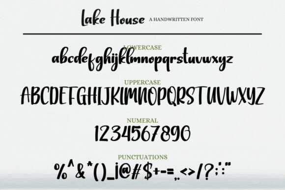 Lake House Font PNG with transparent background - Preview 6