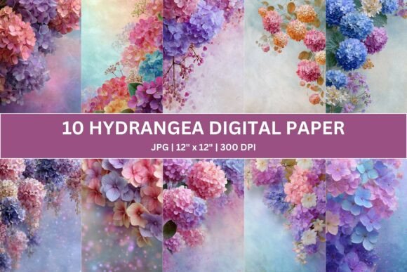 Pastel Hydrangea Paper Pack