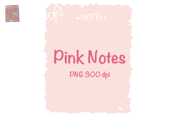 Pink Notes Png Graphic Notebooks & Notepads By RimzStudio