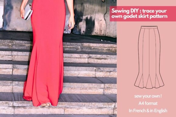 Sewing Drafting : Maxi Godet Skirt