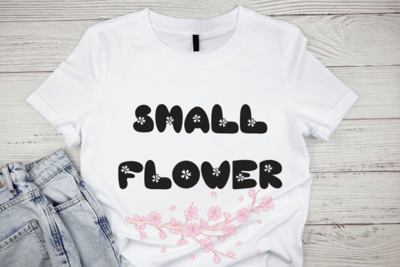 Small Flower Font PNG with transparent background - Preview 3
