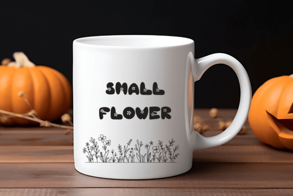 Small Flower Font PNG with transparent background - Preview 5