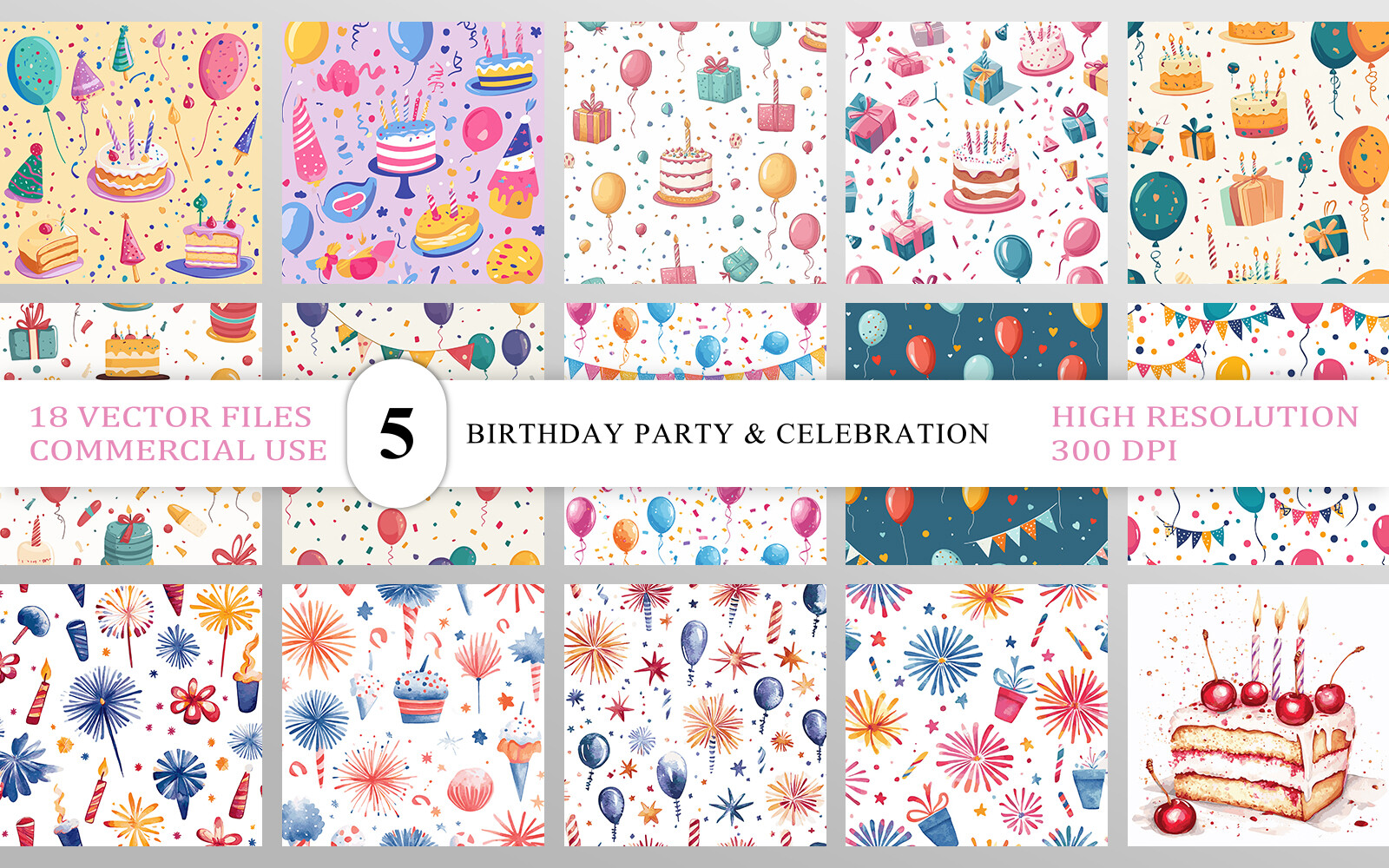 Birthday Party & Celebration Seamless