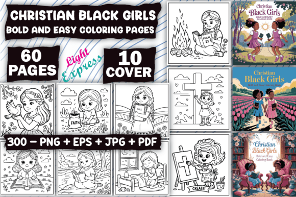 Bold Christian Black Girl Coloring Pages