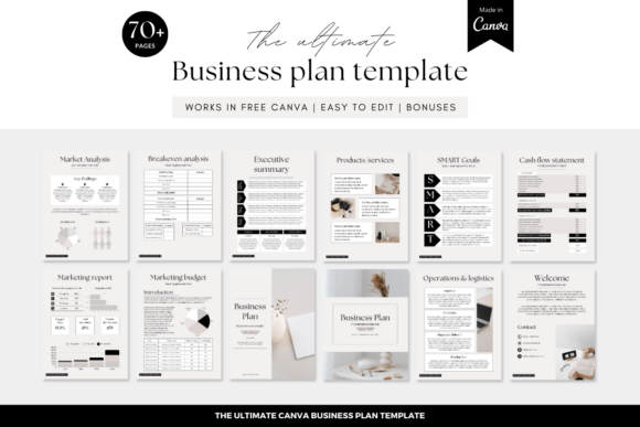 Professional Business Plan Template for Canva