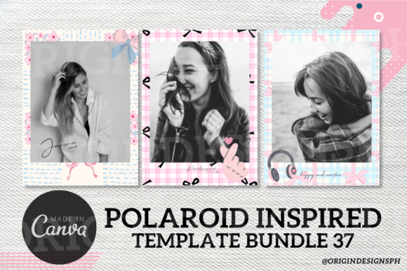 Polaroid-style Canva template for personal and printed projects