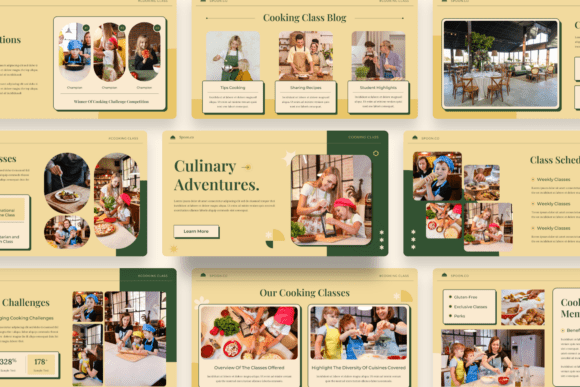 Preview of Cooking Class PowerPoint education presentation template
