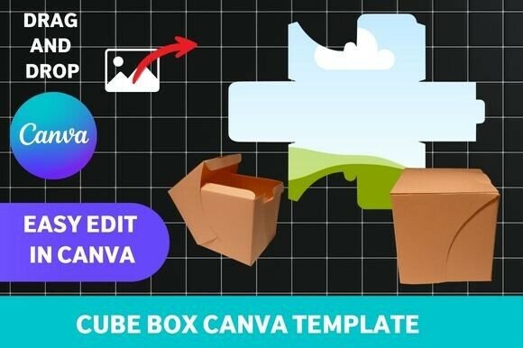Cube Box Canva Template