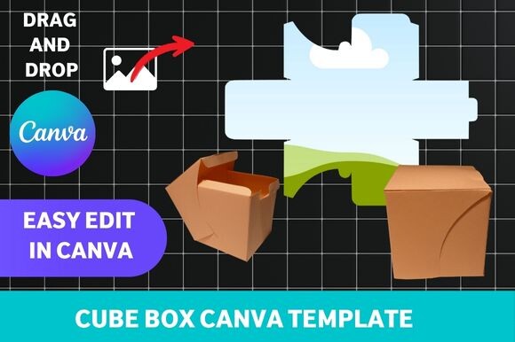 Cube Box Canva Template