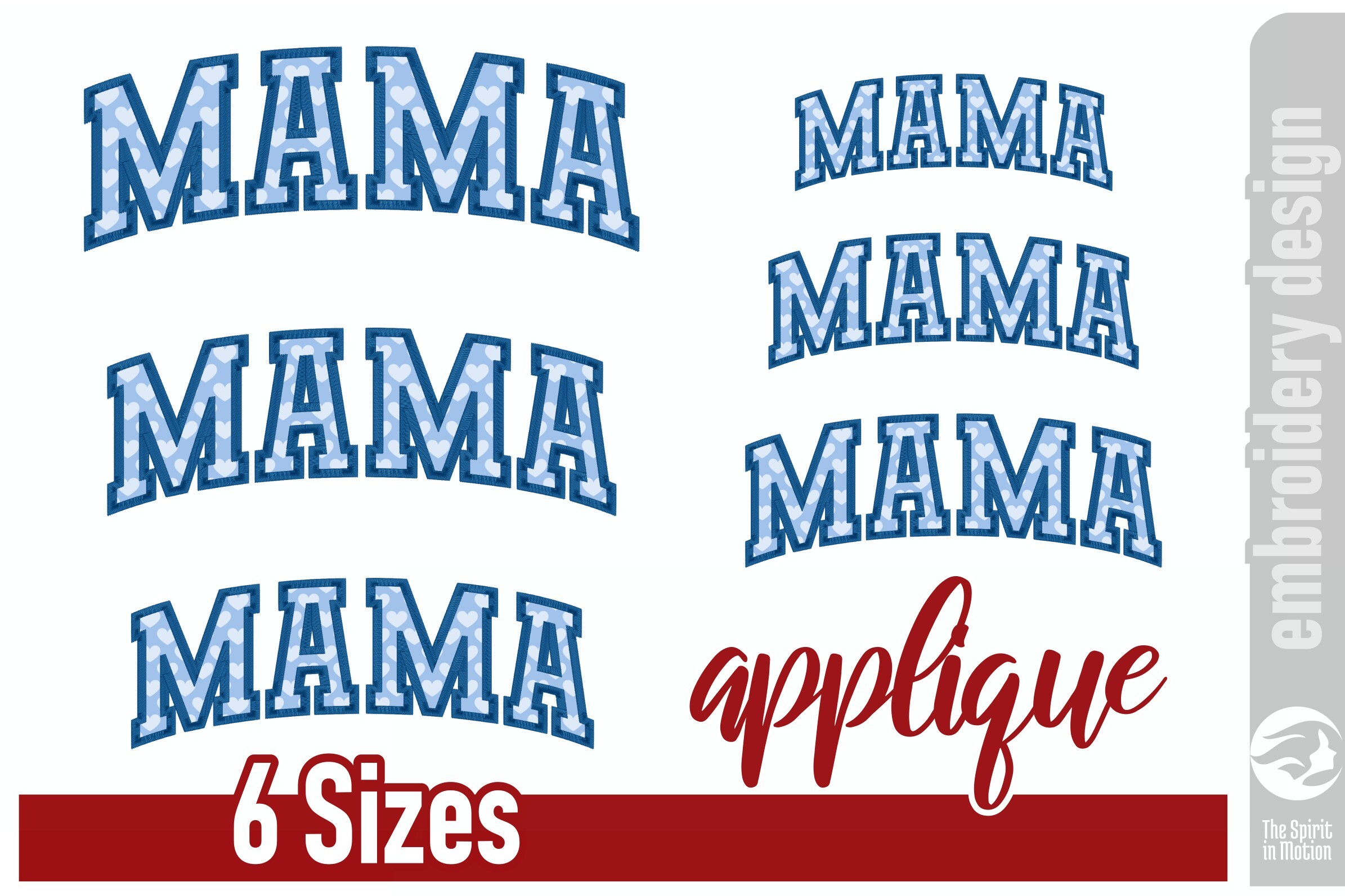 Curved Mama Applique Design