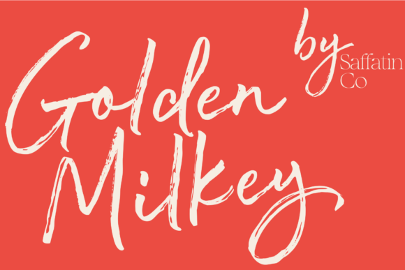 Golden Milkey Brush Font - Whimsical Lettering Fonts