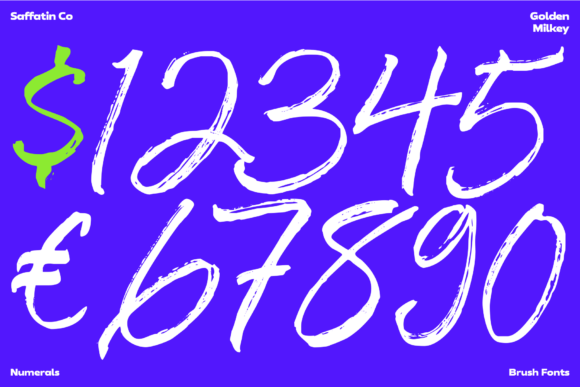 Golden Milkey Brush Font PNG with transparent background - Preview 4