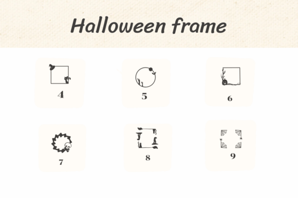 Halloween Frame Font PNG with transparent background - Preview 3