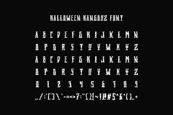 Halloween Hangouz Font PNG with transparent background - Preview 3