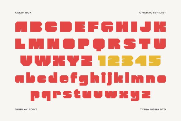Kaizr Box Font PNG with transparent background - Preview 1