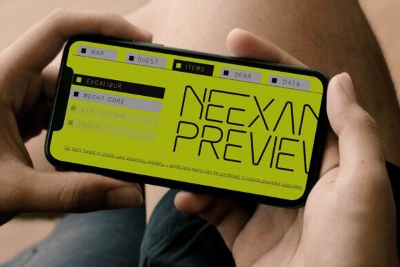 Neexan Font PNG with transparent background - Preview 6