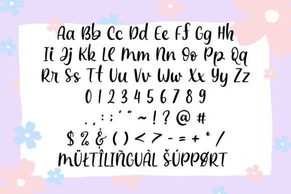 Nuzzlebloom Font PNG with transparent background - Preview 1