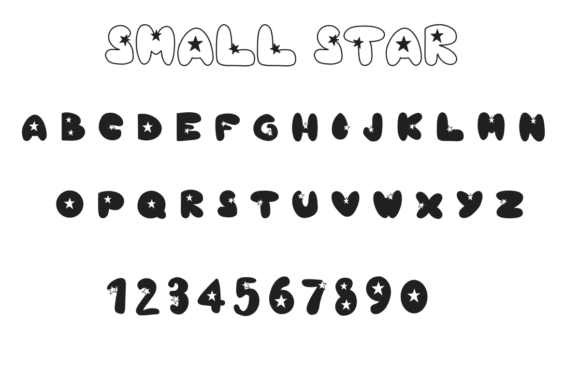 Small Star Font PNG with transparent background - Preview 1