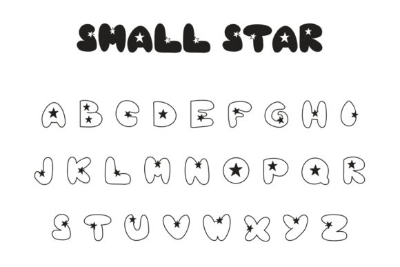 Small Star Font PNG with transparent background - Preview 2