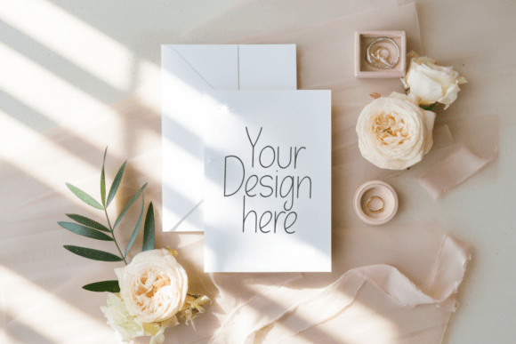 5x7 Wedding Invitation Mockup