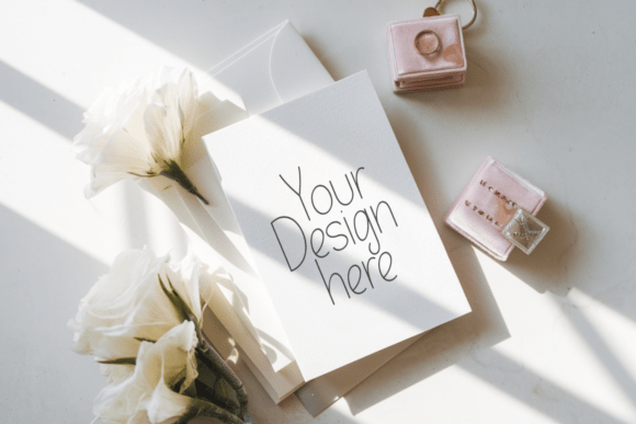 5x7 Wedding Invitation Mockup