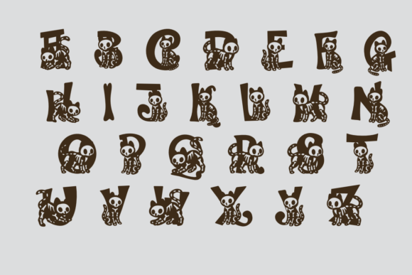 Cat Skeleton Font - Preview 1