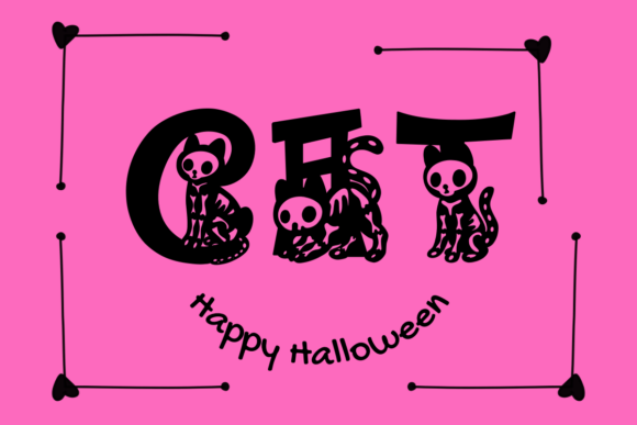Cat Skeleton Font - Preview 3