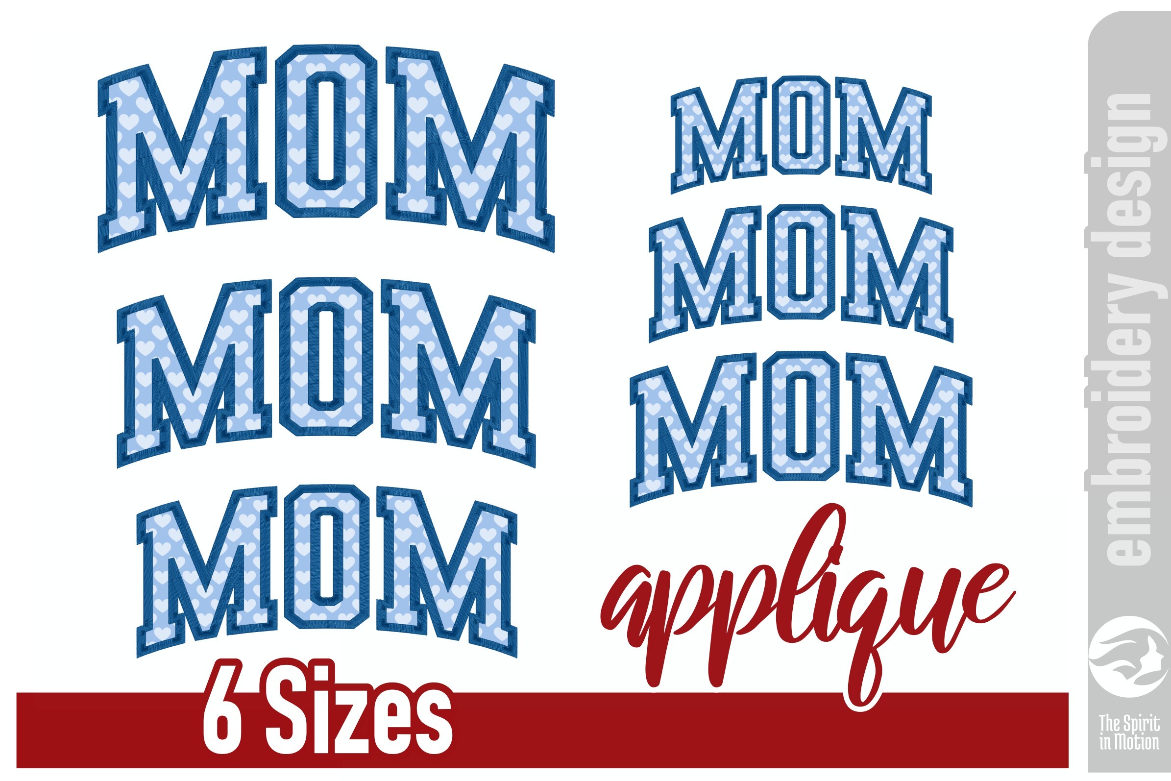 Curved MOM Applique Design