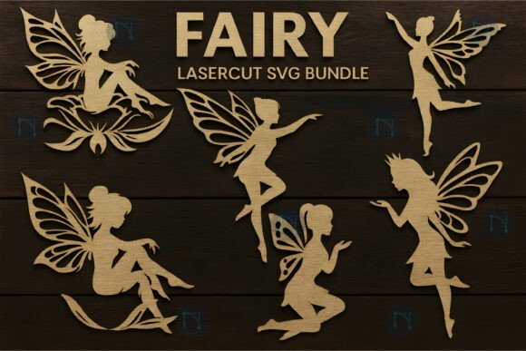 Fairy Silhouette Laser Cut SVG Bundle · Creative Fabrica