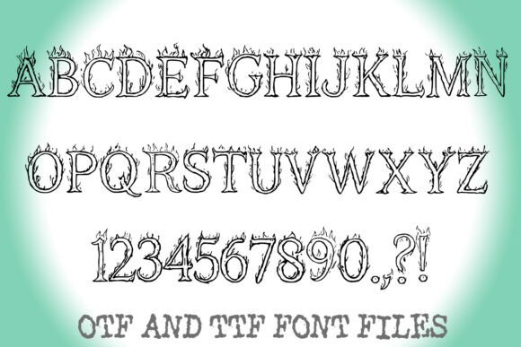 Fire and Flame Font - Preview 1