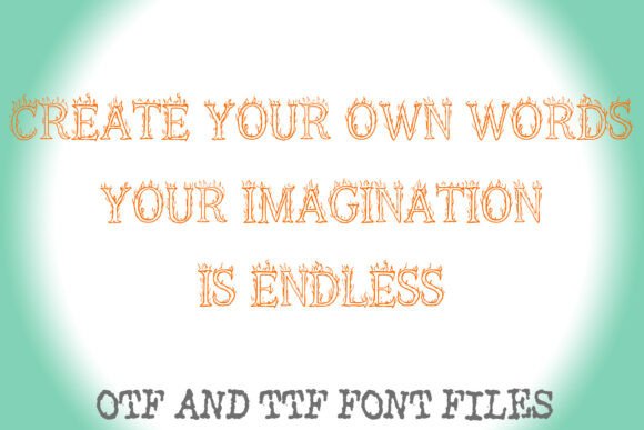 Fire and Flame Font - Preview 2
