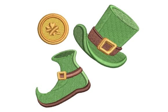 Green Hat, Shoe, and Coin