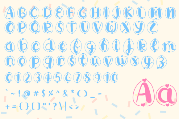 Loving Oval Font PNG with transparent background - Preview 1
