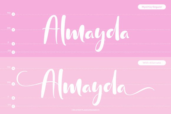 Mysthiq Font PNG with transparent background - Preview 3