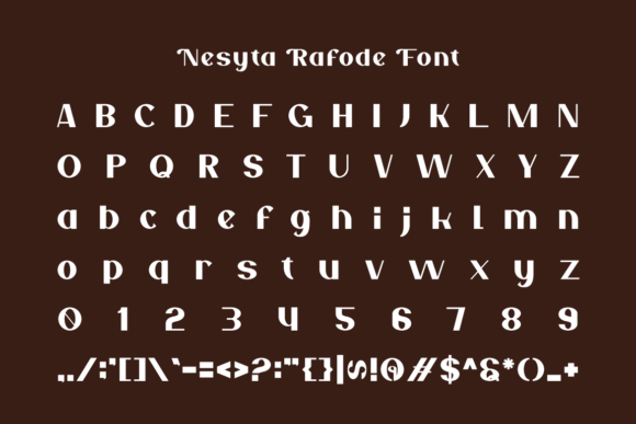 Nesyta Rafode Font PNG with transparent background - Preview 3
