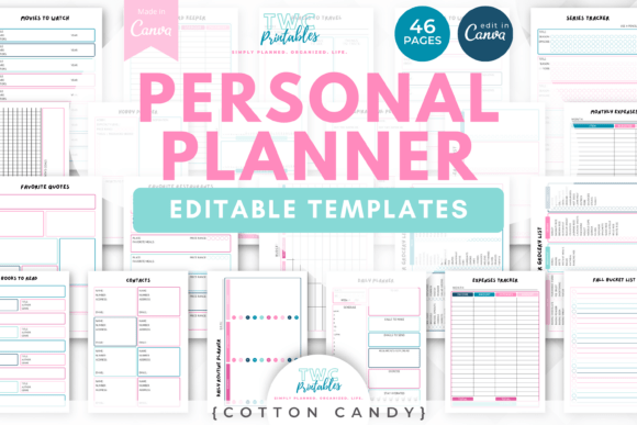 Personal Planner | Canva | COTTON CANDY