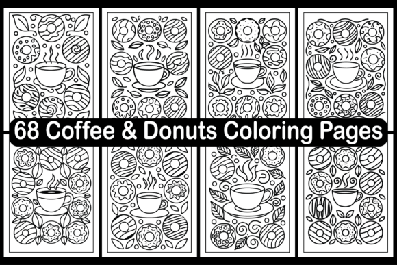 68 Coffee & Donuts Coloring Pages
