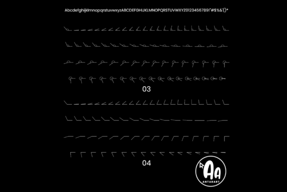 Abcd Ref Angles Degree Font - Preview 2