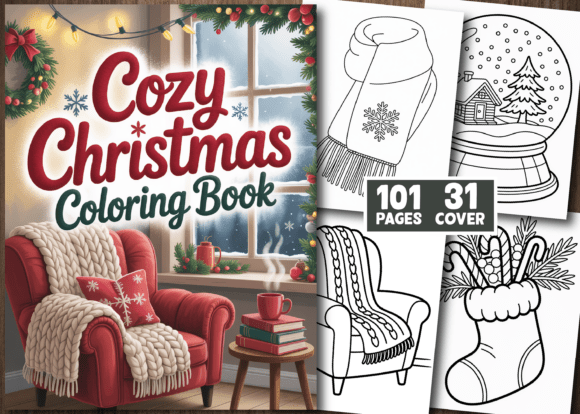 Cozy Christmas Coloring Pages