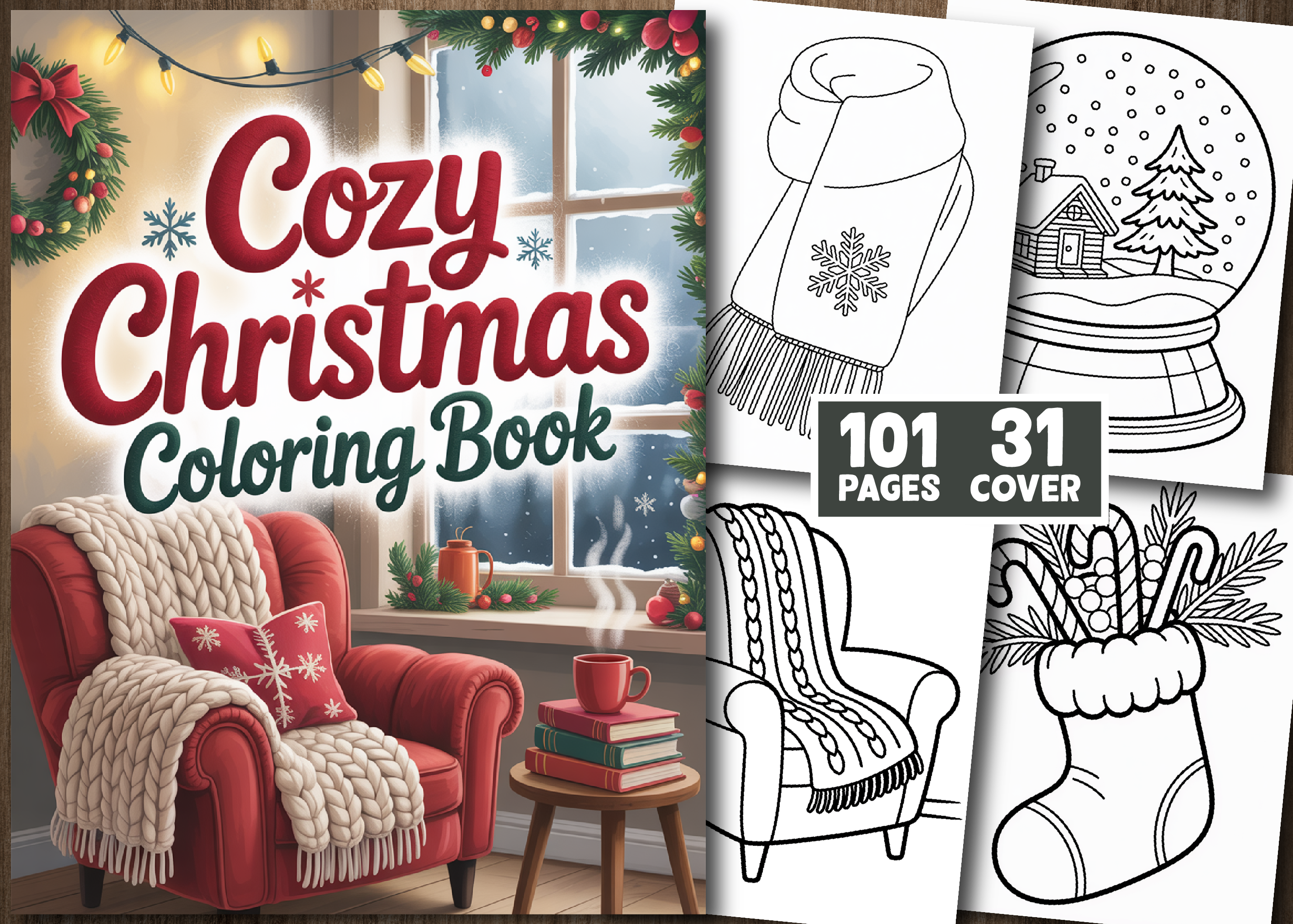 Cozy Christmas Coloring Pages